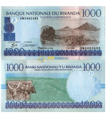 Руанда бона (27) 1000 франков 1998