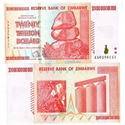 Зимбабве бона (089) 20000000000000 долларов 2008