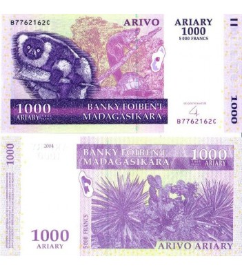 Мадагаскар бона 1000 ариари 2004