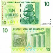 Зимбабве бона (067) 10 долларов 2007