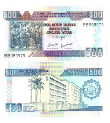 Бурунди бона 500 франков 2009