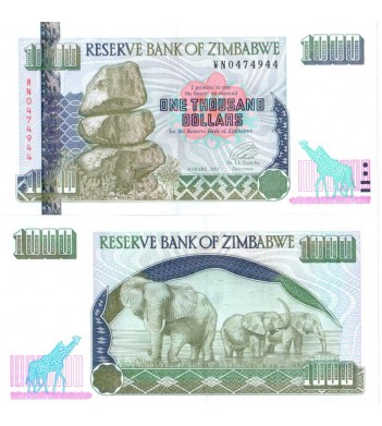 Зимбабве бона 1000 долларов 2003