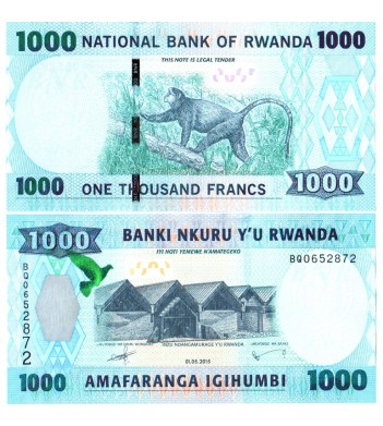 Руанда бона (39) 1000 франков 2015