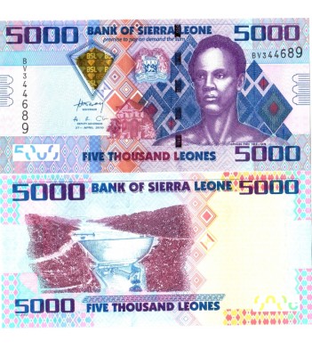Сьерра-Леоне бона 5000 леоне 2010