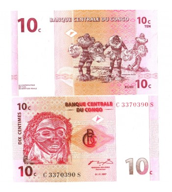 Конго бона 10 сантимов 1997