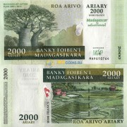Мадагаскар бона (093) 2000 ариари 2007 юбилейная Мадагаскар бона (093) 2000 ариари 2007 юбилейная