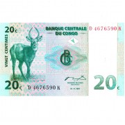 Конго бона 20 сантимов 1997