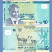 Намибия бона 10 долларов 2015