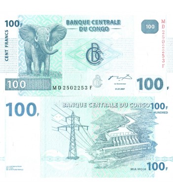 Конго бона 100 франков 2007