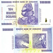 Зимбабве бона (085) 10000000000 долларов 2008