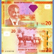Намибия бона 20 долларов 2013