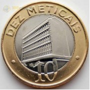 Мозамбик 2006 10 метикал Здание банка Мозамбик 2006 10 метикал Здание банка