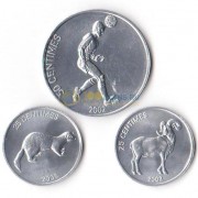 Конго 2002 набор 3 монеты