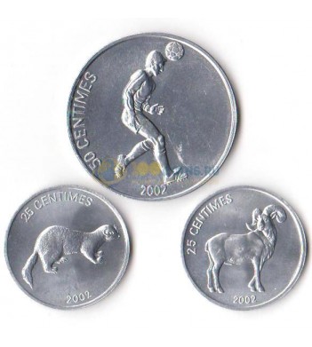 Конго 2002 набор 3 монеты