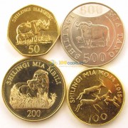 Танзания 2014-2015 Набор 4 монеты животные