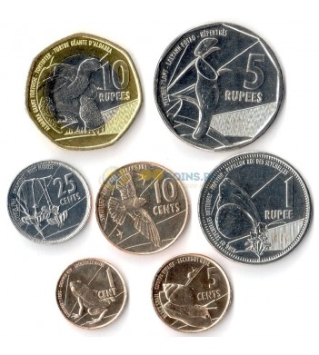 Сейшельские острова 2016 набор 7 монет животные
