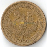 Того французское 1924 2 франка (km3) Того французское 1924 2 франка (km3)