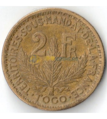 Того французское 1924 2 франка (km3)