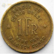 Бельгийское Конго 1949 1 франк