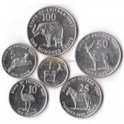 Эритрея 1997 набор 6 монет Эритрея 1997 набор 6 монет