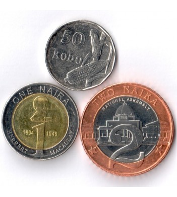 Нигерия 2006 Набор 3 монеты