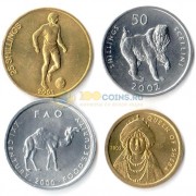 Сомали 2000-2002 набор 4 монеты Сомали 2000-2002 набор 4 монеты