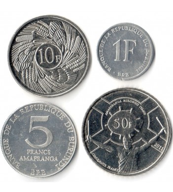 Бурунди 1976-2011 Набор 4 монеты