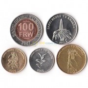 Руанда 2007-2011 набор 5 монет Руанда 2007-2011 набор 5 монет