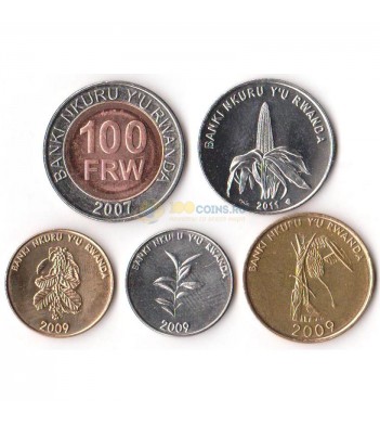 Руанда 2007-2011 набор 5 монет