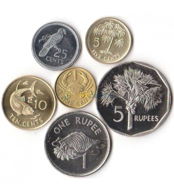 Сейшельские острова 2004-2012 набор 6 монет