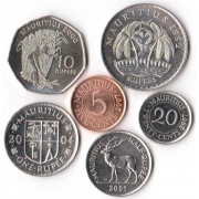 Маврикий 1992-2007 набор 6 монет