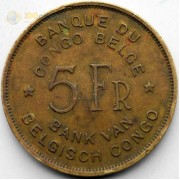 Бельгийское Конго 1947 5 франков