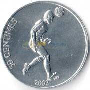 Конго 2002 50 сентим Футболист