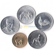 Сомалиленд 2002-2005 набор 5 монет Животные