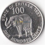 Эритрея 1997 100 центов Слон Эритрея 1997 100 центов Слон