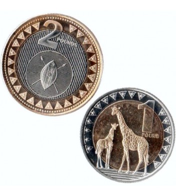 Южный Судан 2015 Набор 2 монеты Животные