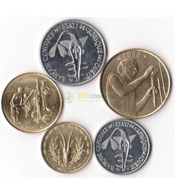 Западная Африка 2010-2012 набор 5 монет