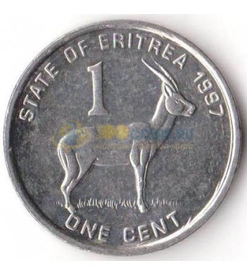Эритрея 1997 1 цент Газель