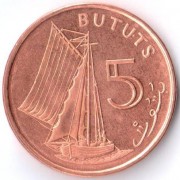 Гамбия 1998 5 бутут Парусник