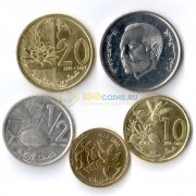 Марокко 2002-2017 набор 5 монет