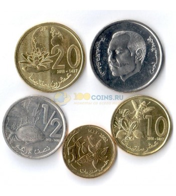 Марокко 2002-2017 набор 5 монет