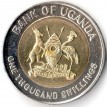 Уганда 2012 1000 шиллингов Журавль