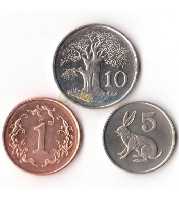 Зимбабве 1989-1999 набор 3 монеты