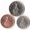 Зимбабве 1989-1999 набор 3 монеты