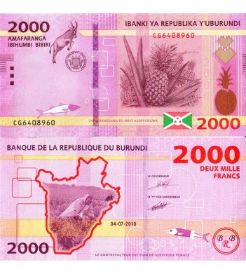 Бурунди банкнота 2000 франков 2018