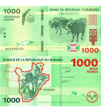 Бурунди бона 1000 франков 2021