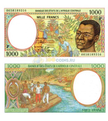 Центральная Африка 1000 франков 2000 (P - Чад)