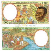 Центральная Африка 1000 франков 2000 (L - Габон)