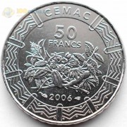 Центральная Африка 2006 50 франков КФА Центральная Африка 2006 50 франков КФА