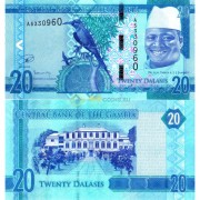 Гамбия бона (033) 20 даласи 2015 Птица кармин